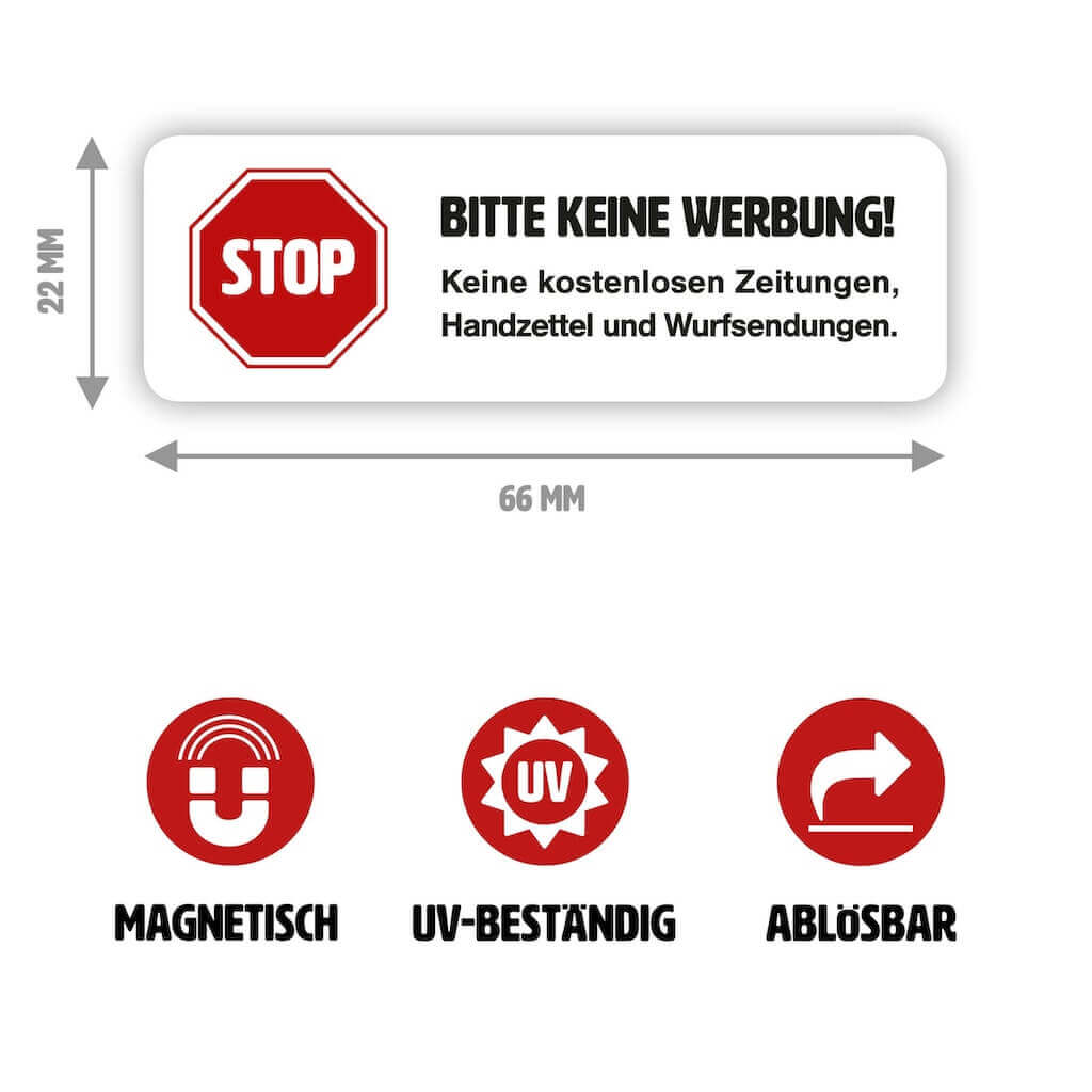 Bitte Keine Werbung Magnet-Schild
